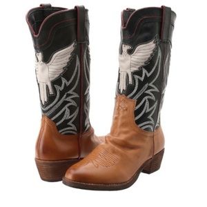 Sam Edelman eagle boots black brown